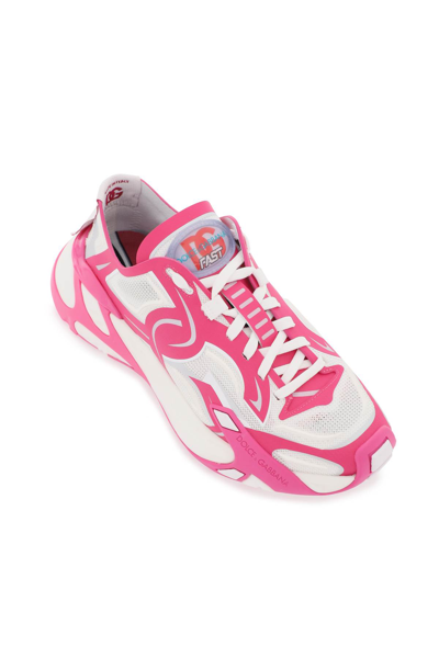 Shop Dolce & Gabbana Fast Sneakers In Bianco Rosa (white)