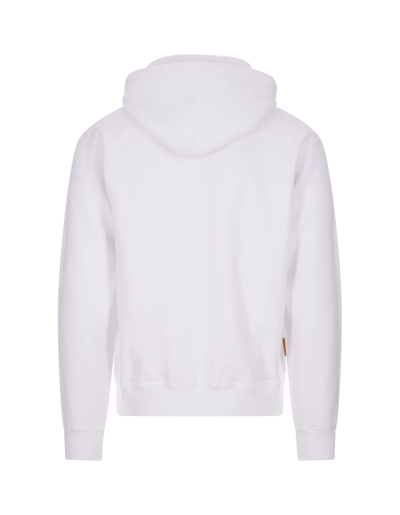 Shop Dsquared2 White Pac-man Cool Hoodie In Bianco