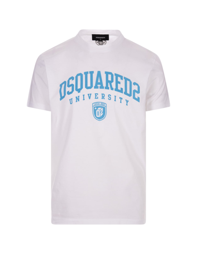 Shop Dsquared2 University Cool T-shirt In White In Bianco