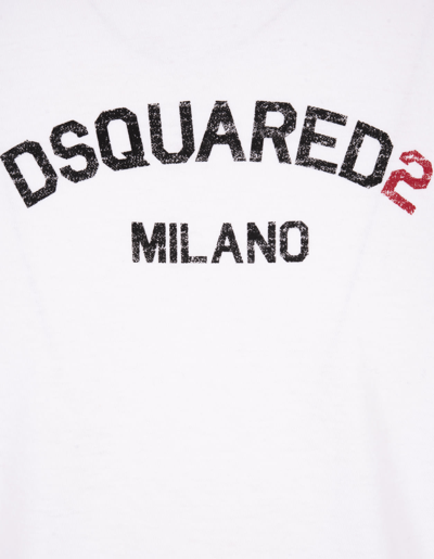 Shop Dsquared2 Milano T-shirt In White In Bianco