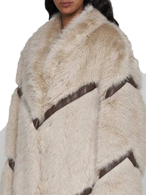 STAND STUDIO Evelrigh faux-fur coat - Neutrals