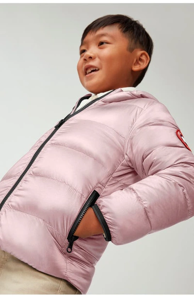 Shop Canada Goose Kids' Crofton Water Repellent 750 Fill Power Down Recycled Nylon Puffer Jacket In Pink Lemonade