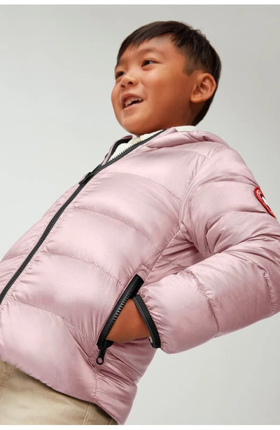 Canada Goose Kids' Crofton Water Repellent 750 Fill Power Down Recycled Nylon Puffer Jacket In Pink Lemonade