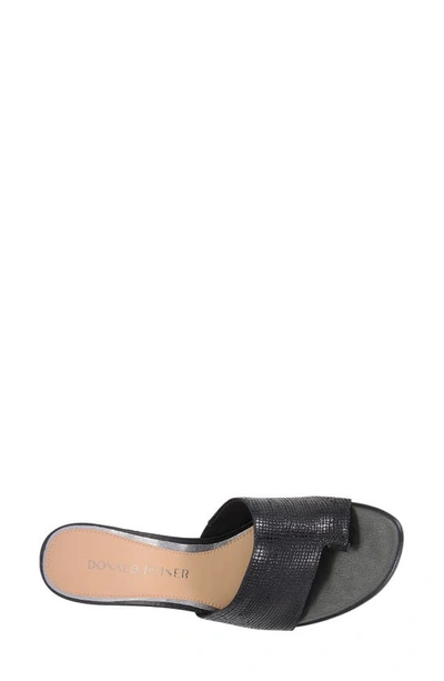 Shop Donald Pliner Melros Slide Sandal In Black Leather