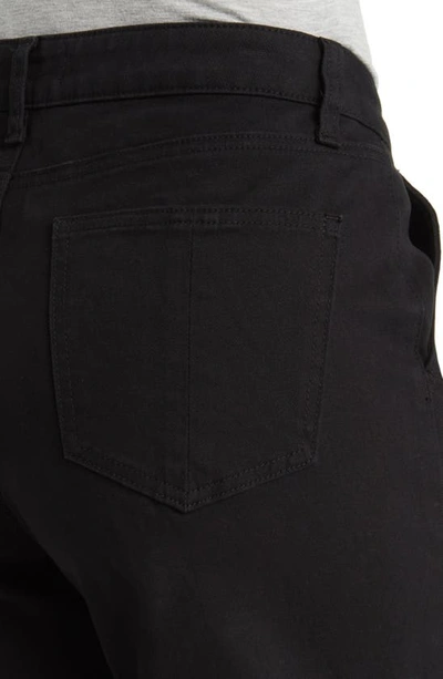 Shop Prosperity Denim High Waist Wide Leg Cargo Jeans In Black