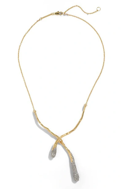 Shop Alexis Bittar Solanales Crystal Cascade Necklace In Crystals