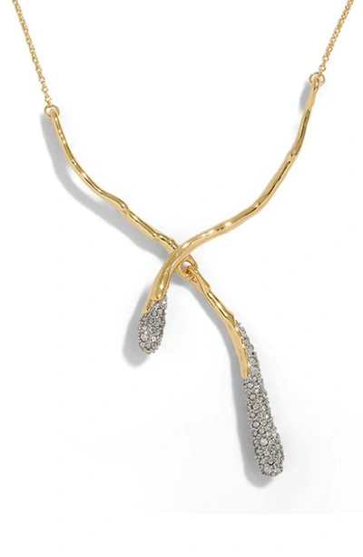 Shop Alexis Bittar Solanales Crystal Cascade Necklace In Crystals