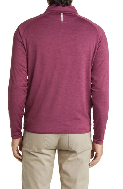 Peter Millar Crafted Stealth Quarter Zip Performance Pullover In Merlot