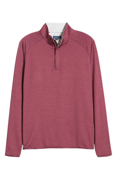 Peter Millar Crafted Stealth Quarter Zip Performance Pullover In Merlot