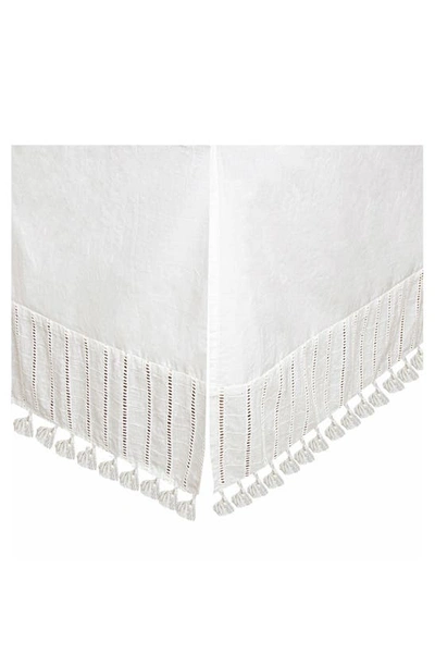 Shop Crane Air Tassel Trim Crib Skirt In White