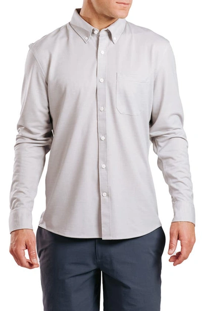 Shop Western Rise Limitless Merino Wool Blend Button-down Shirt In Smoke