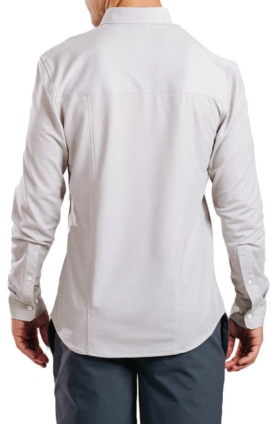 Western Rise Limitless Merino Wool Blend Button-down Shirt In Smoke