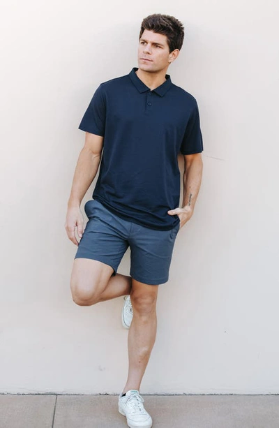 Shop Western Rise Limitless Merino Wool Blend Polo In Navy