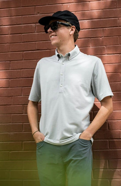 Shop Western Rise Limitless Merino Wool Blend Polo In Smoke