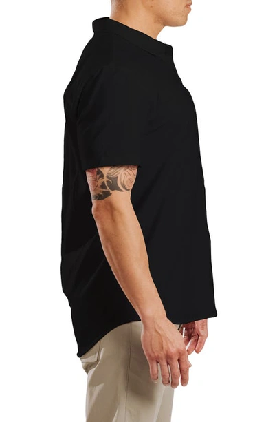 Shop Western Rise Cotton Blend Polo Shirt In Black