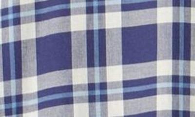 Shop Peter Millar Truett Plaid Soft Cotton Button-up Shirt In Navy