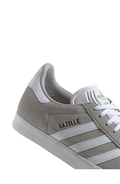 Shop Adidas Originals Gazelle Sneaker In Grey Two/white/core Black