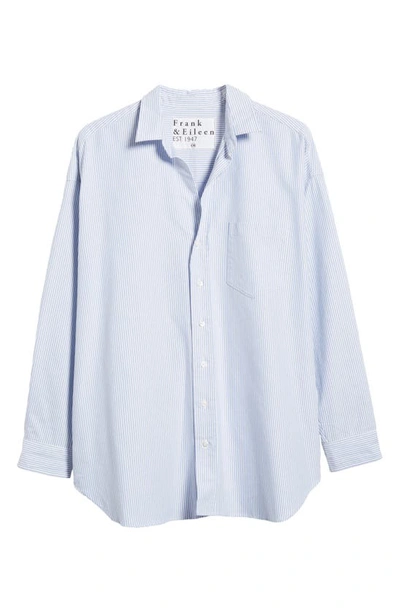 Shop Frank & Eileen Shirley Stripe Oversize Button-up Shirt In Blue Stripe