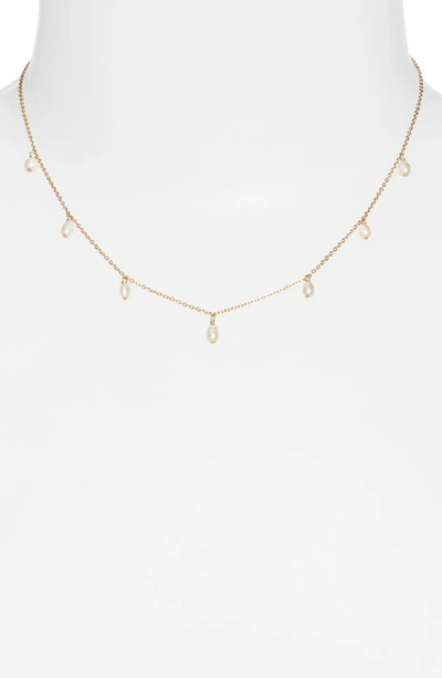 Shop Set & Stones Meri Freshwater Pearl Chain Necklace In Gold
