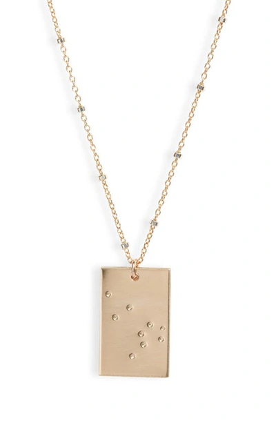 Shop Set & Stones Zodiac Constellation Pendant Necklace In Gold - Leo