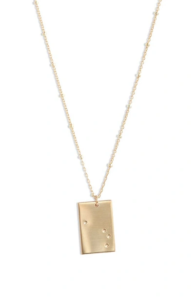 Shop Set & Stones Zodiac Constellation Pendant Necklace In Gold - Aries