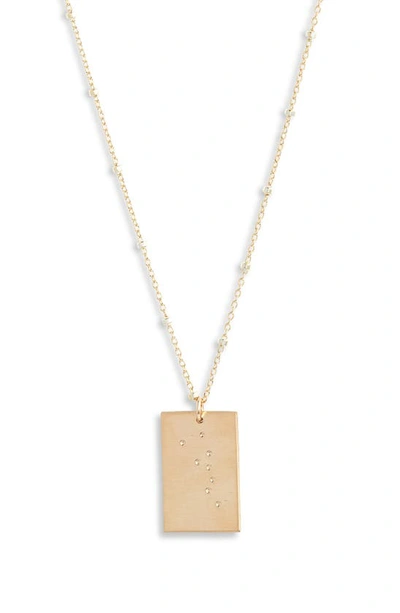 Shop Set & Stones Zodiac Constellation Pendant Necklace In Gold - Taurus