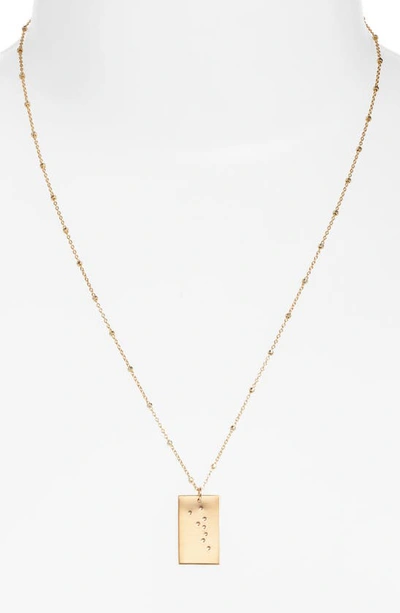 Shop Set & Stones Zodiac Constellation Pendant Necklace In Gold - Taurus