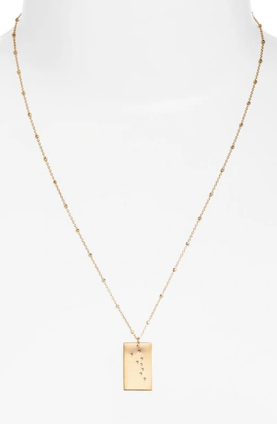 Set & Stones Zodiac Constellation Pendant Necklace In Gold - Taurus