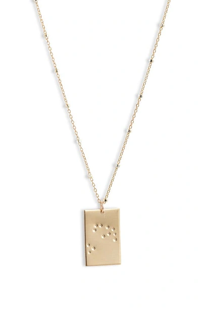 Shop Set & Stones Zodiac Constellation Pendant Necklace In Gold - Capricorn