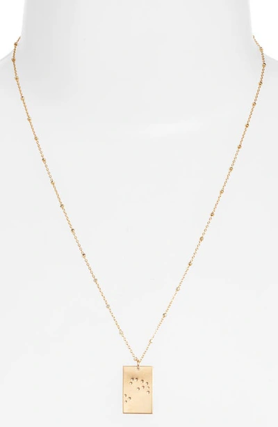 Set & Stones Zodiac Constellation Pendant Necklace In Gold - Capricorn