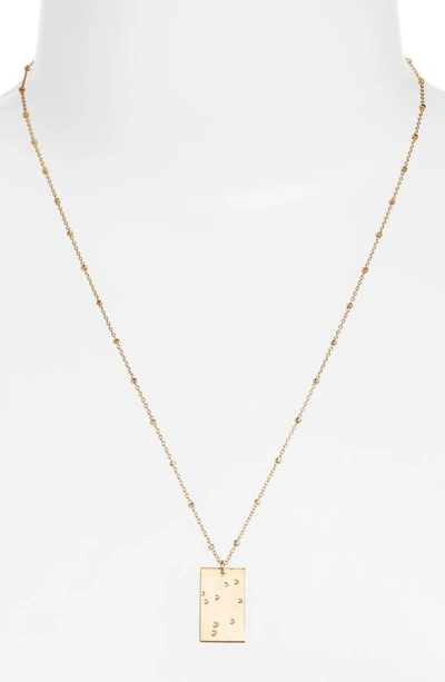Set & Stones Zodiac Constellation Pendant Necklace In Gold - Libra