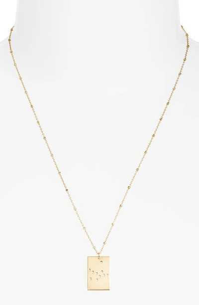 Set & Stones Zodiac Constellation Pendant Necklace In Gold - Virgo