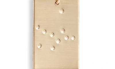 Set & Stones Zodiac Constellation Pendant Necklace In Gold - Virgo