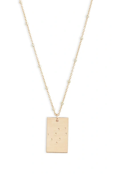 Shop Set & Stones Zodiac Constellation Pendant Necklace In Gold - Gemini