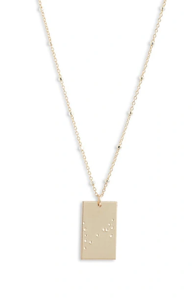 Shop Set & Stones Zodiac Constellation Pendant Necklace In Gold - Pisces