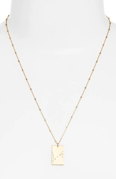 Set & Stones Zodiac Constellation Pendant Necklace In Gold - Pisces