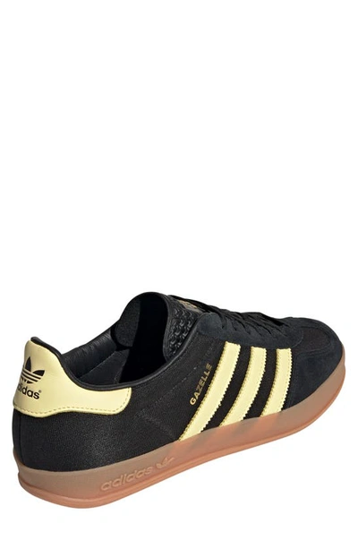 Shop Adidas Originals Gender Inclusive Gazelle Low Top Sneaker In Black/almost Yellow/gum 2