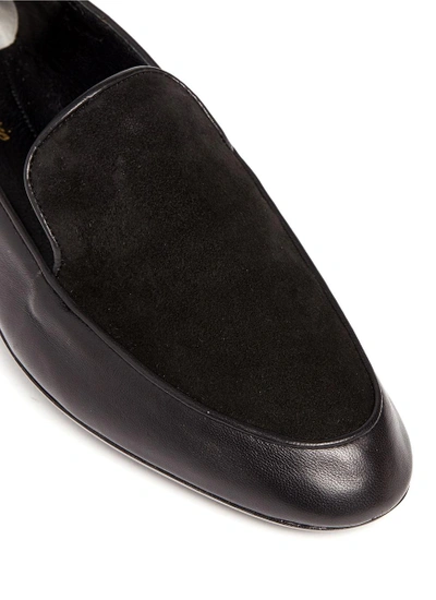 Shop Robert Clergerie 'fani' Suede Vamp Lambskin Leather Loafers