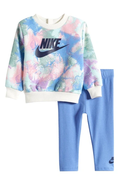 Shop Nike Sci Dye Sweatshirt & Leggings Set In  Polar