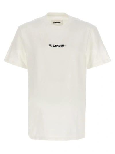 Shop Jil Sander Logo Print T-shirt In White/black