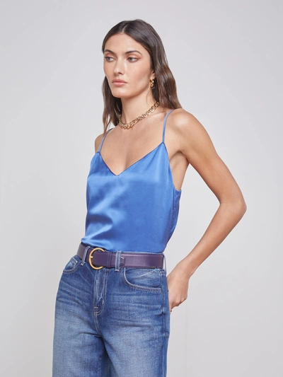 Shop L Agence Jane Camisole Tank In Nouvean Navy