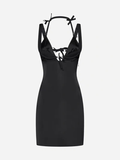Shop Jacquemus Ciceri Viscose Mini Dress In Black