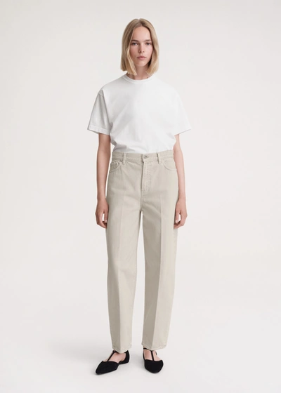 Totême Wide Tapered Leg Denim Smoke Grey In Smoke Grey