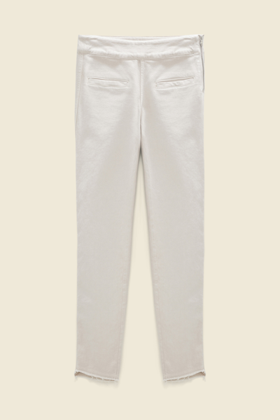 Shop Dorothee Schumacher Jeans With Frayed Hems In White