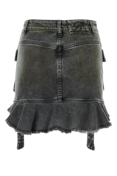 Shop Blumarine Skirts In Darkshadow