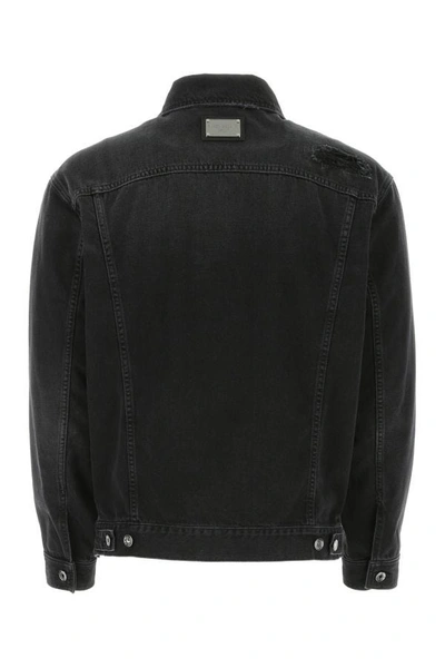 Shop Dolce & Gabbana Man Black Denim Jacket