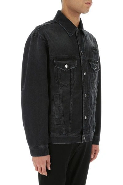 Shop Dolce & Gabbana Man Black Denim Jacket