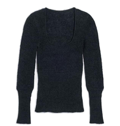 Shop Jacquemus Scoop Neck Sweater In Black