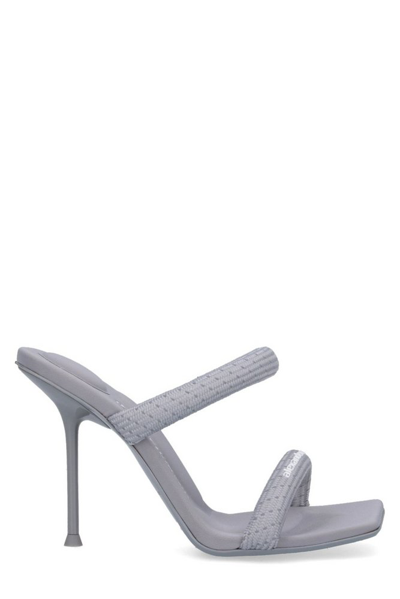 Shop Alexander Wang Julie Padded Sandals In Grey