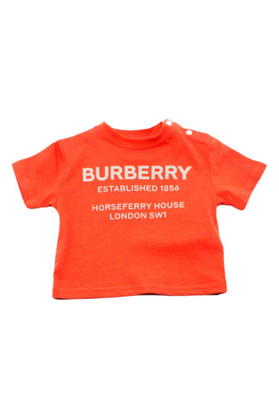 Shop Burberry Kids Horseferry In Orange